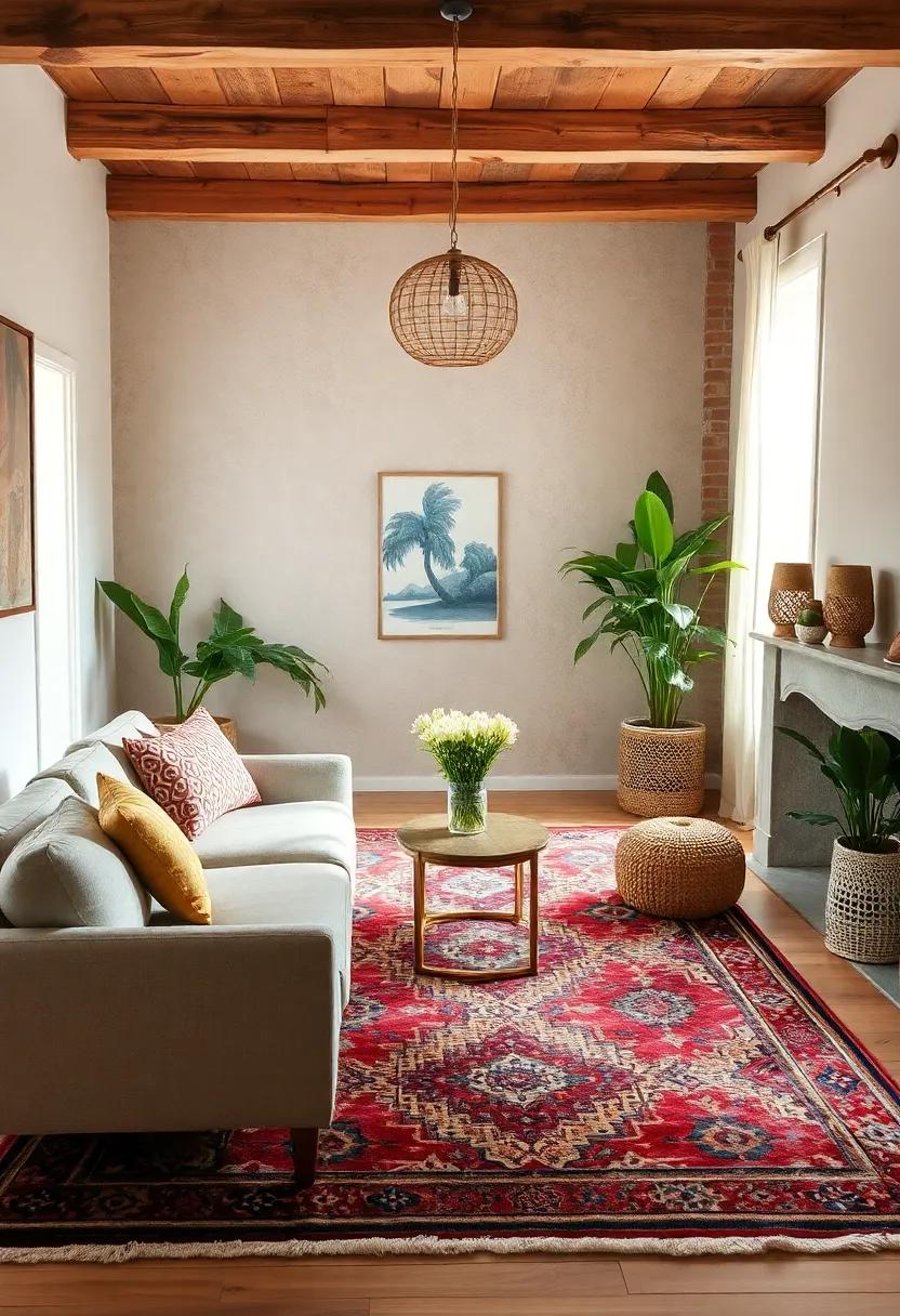 Inspired by⁣ Nature:‌ Choose rugs with ‌botanical ‍or earthy⁤ themes that ​connect the indoors with ‌the outdoors,enriching the‍ eclectic ⁣style