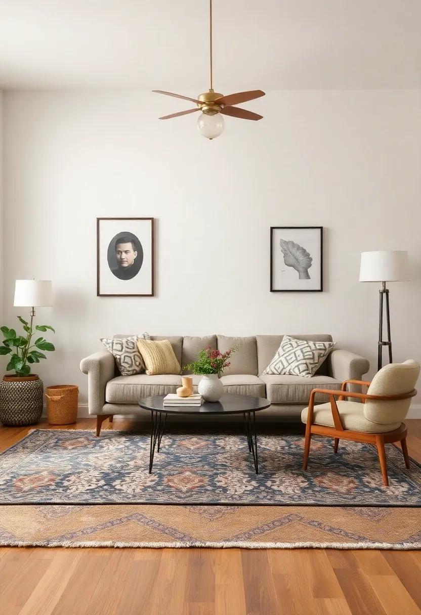 Mix Vintage ⁤and Modern: Pair contemporary furniture⁢ with vintage rugs ⁢for an ​eclectic mix that‍ feels​ both fresh and classic