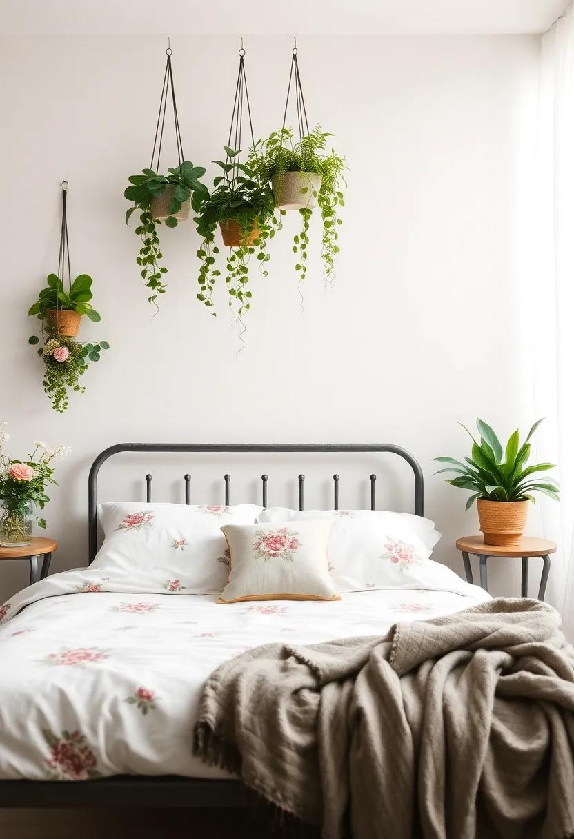 Add a Touch of Greenery: Incorporate potted plants or hanging plant arrangements to bring life and vitality into your vintage floral suite