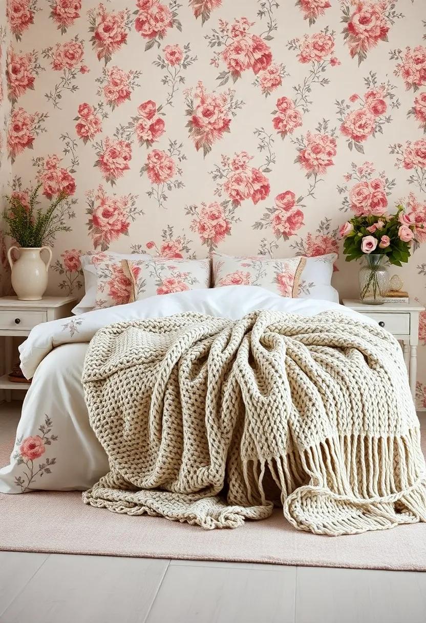Include Cozy Textiles: Use a variety of textiles, such as knitted throws and soft blankets, to create comfort and warmth throughout your floral haven