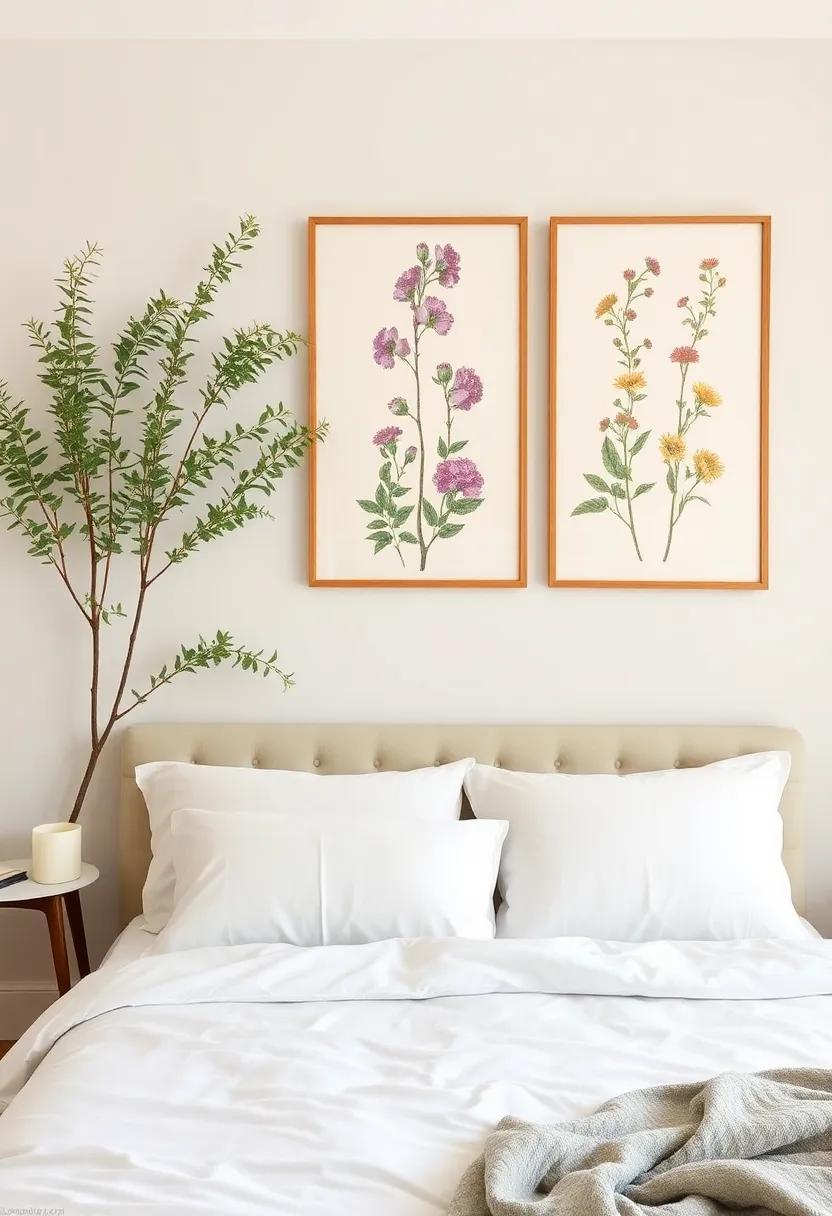 Incorporating‍ Nature: vintage Botanical Prints for a fresh Bedroom ​Look