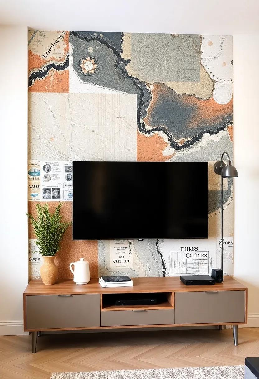 Mixing modern and Vintage Elements in TV Wall Decor