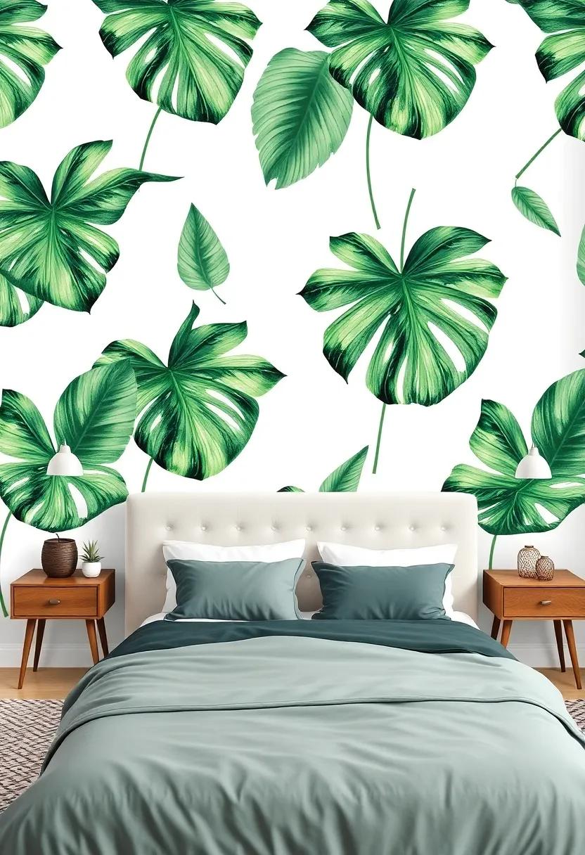 bold Botanical Prints: Embrace nature with oversized leaf patterns that⁤ breathe life into your bedroom