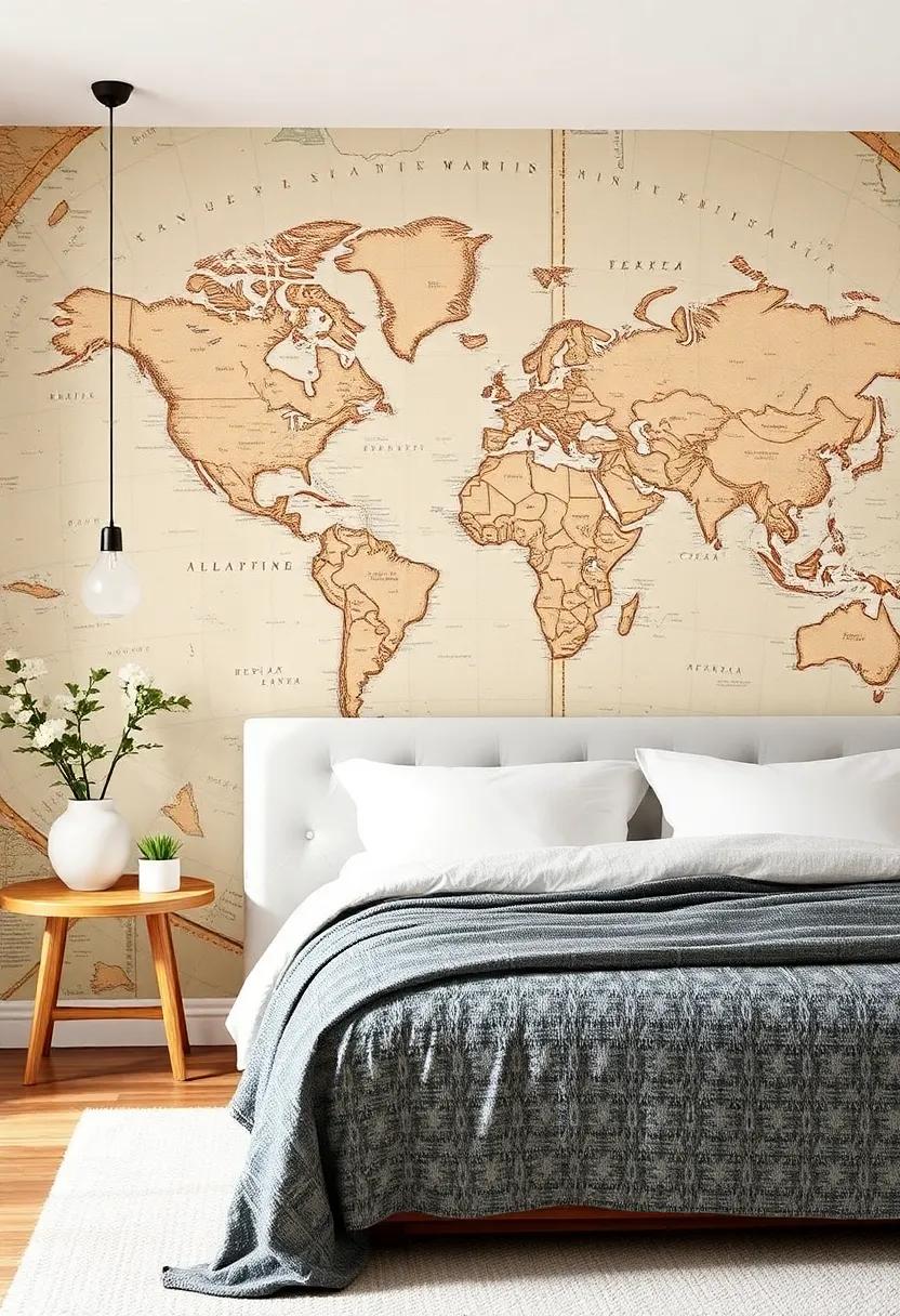 Vintage ‍Maps: Transform your wall​ into⁣ a travel-inspired gallery with wallpaper featuring vintage travel maps and cartographic designs