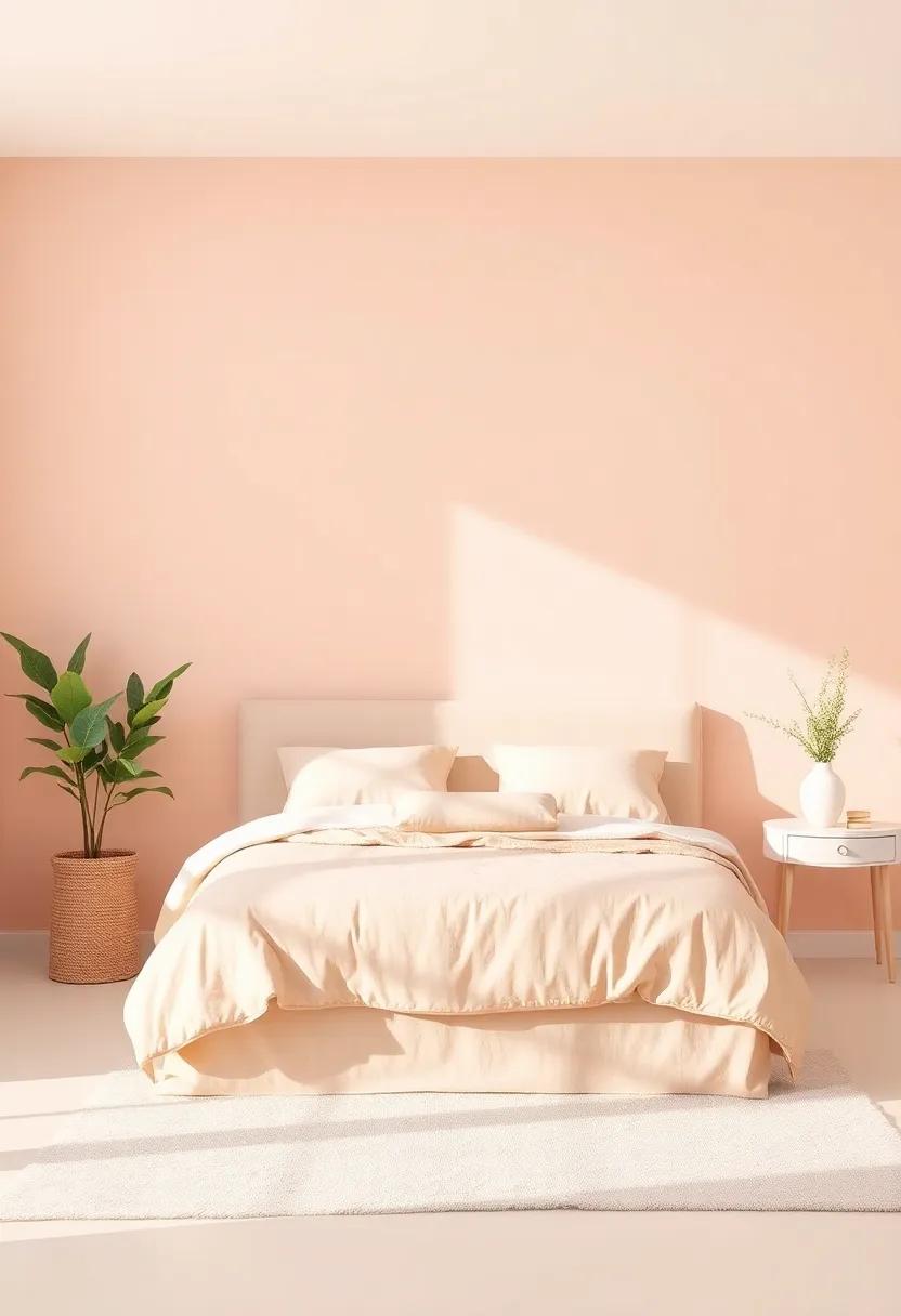 Creamy Blush: Soft and inviting, creamy blush offers a fresh alternative to traditional neutrals, creating a light and airy retreat
