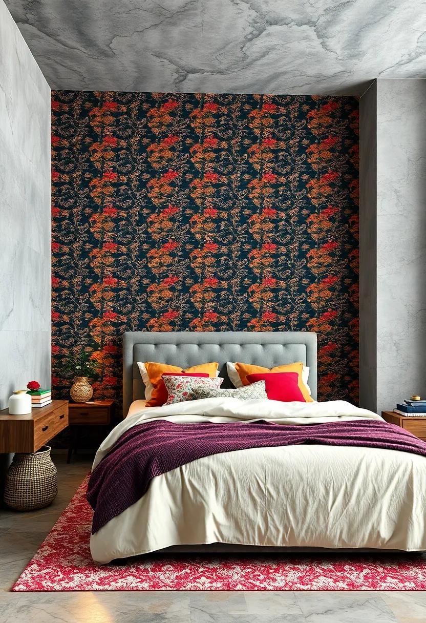 25 Unique Ways to Transform Your Bedroom with Eclectic Patterned Wallpaper