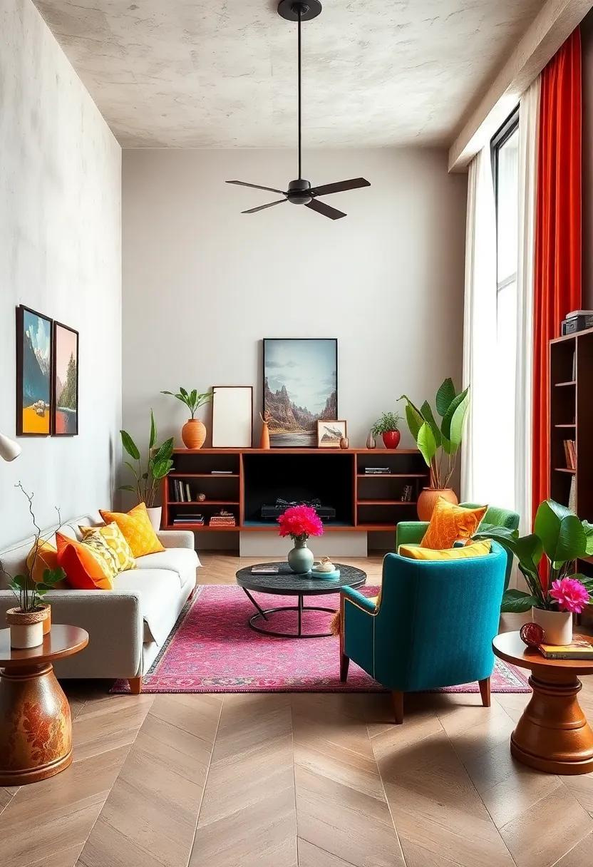 Transforming Spaces: Embracing Eclectic Designs with Vibrant Splashes of Color