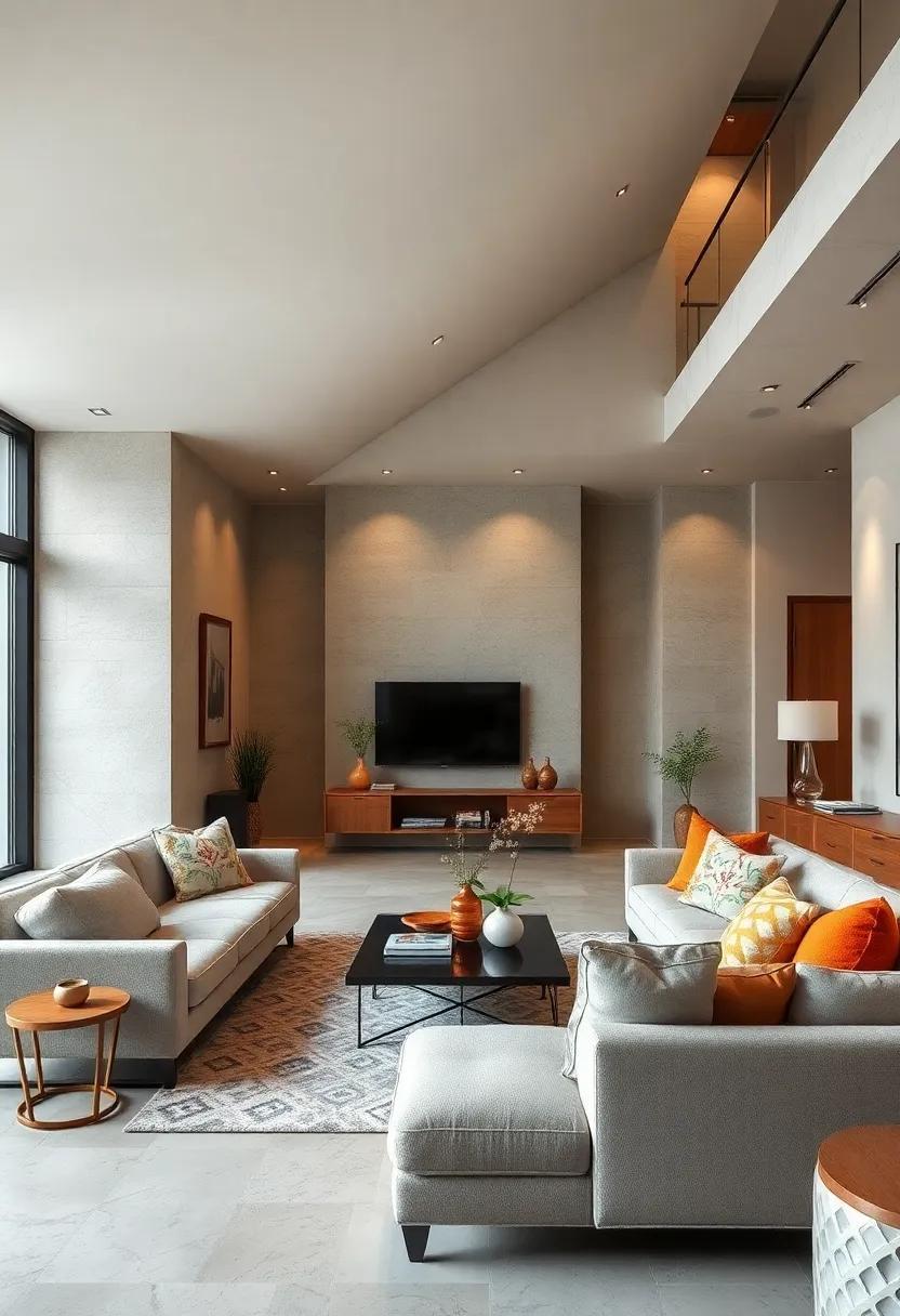 25 Creative Ideas for Transforming Your Under-Stairs Living Room with a Coffee Table