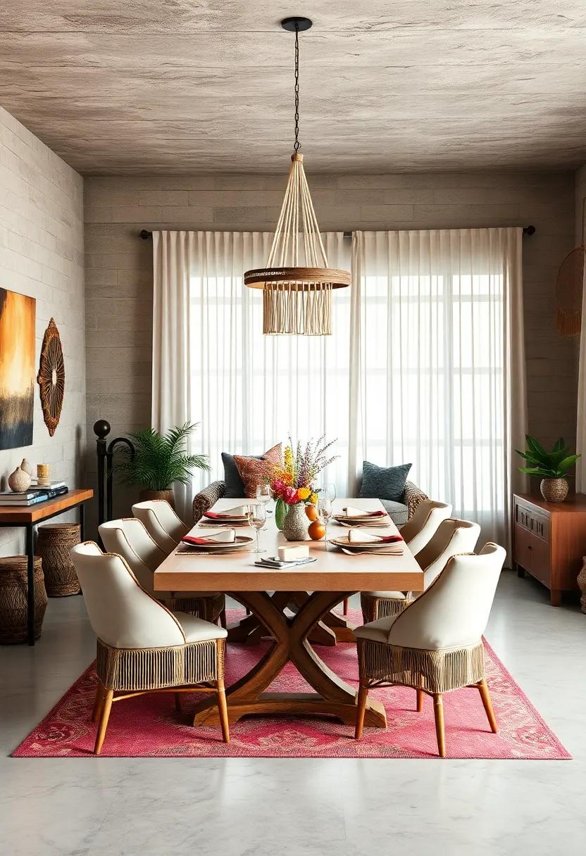 add​ Macramé ‌Accents: ⁣Integrate macramé hangings or napkin rings as chic and artistic details that reflect⁣ the bohemian spirit