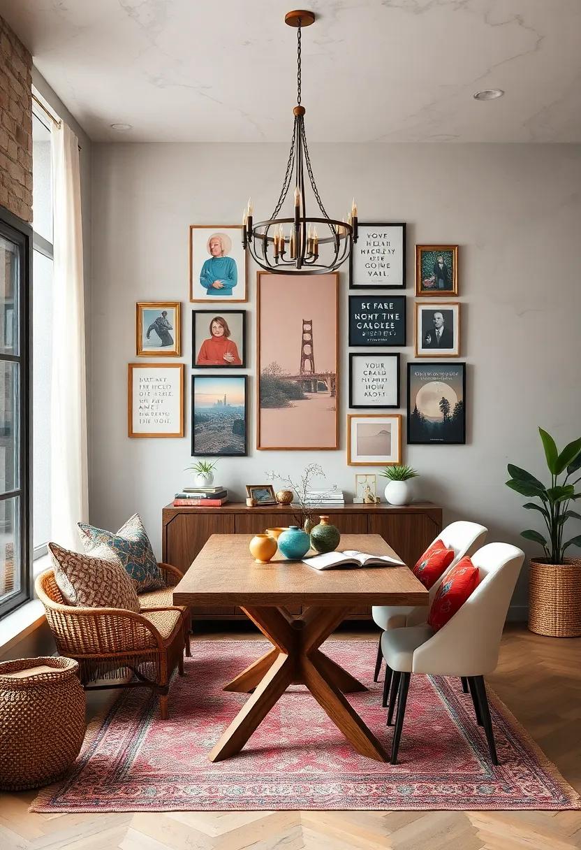 Curate a​ Gallery Wall: Hang ​a⁣ collection of meaningful art pieces, ​photographs, and quotes to personalize​ your dining space