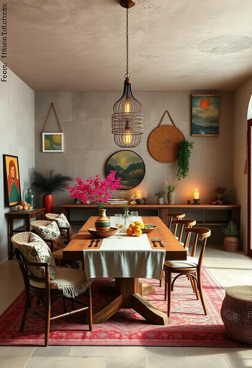 Experiment with Lighting: Use‌ ornate pendant lights or⁤ warm string lights ⁤to create ‌a whimsical and ​relaxed ambiance perfect for dining