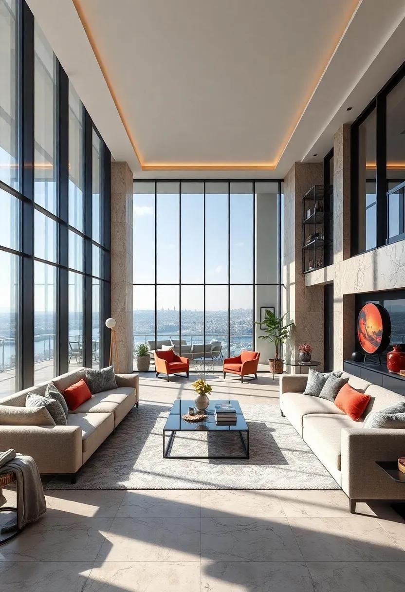 The Architectural wonder in ⁣Istanbul: ⁣A mesmerizing⁣ design featuring massive glass panels that reveal ⁣sweeping views of the Bosphorus, this penthouse ​celebrates the intersection of opulence and artistry