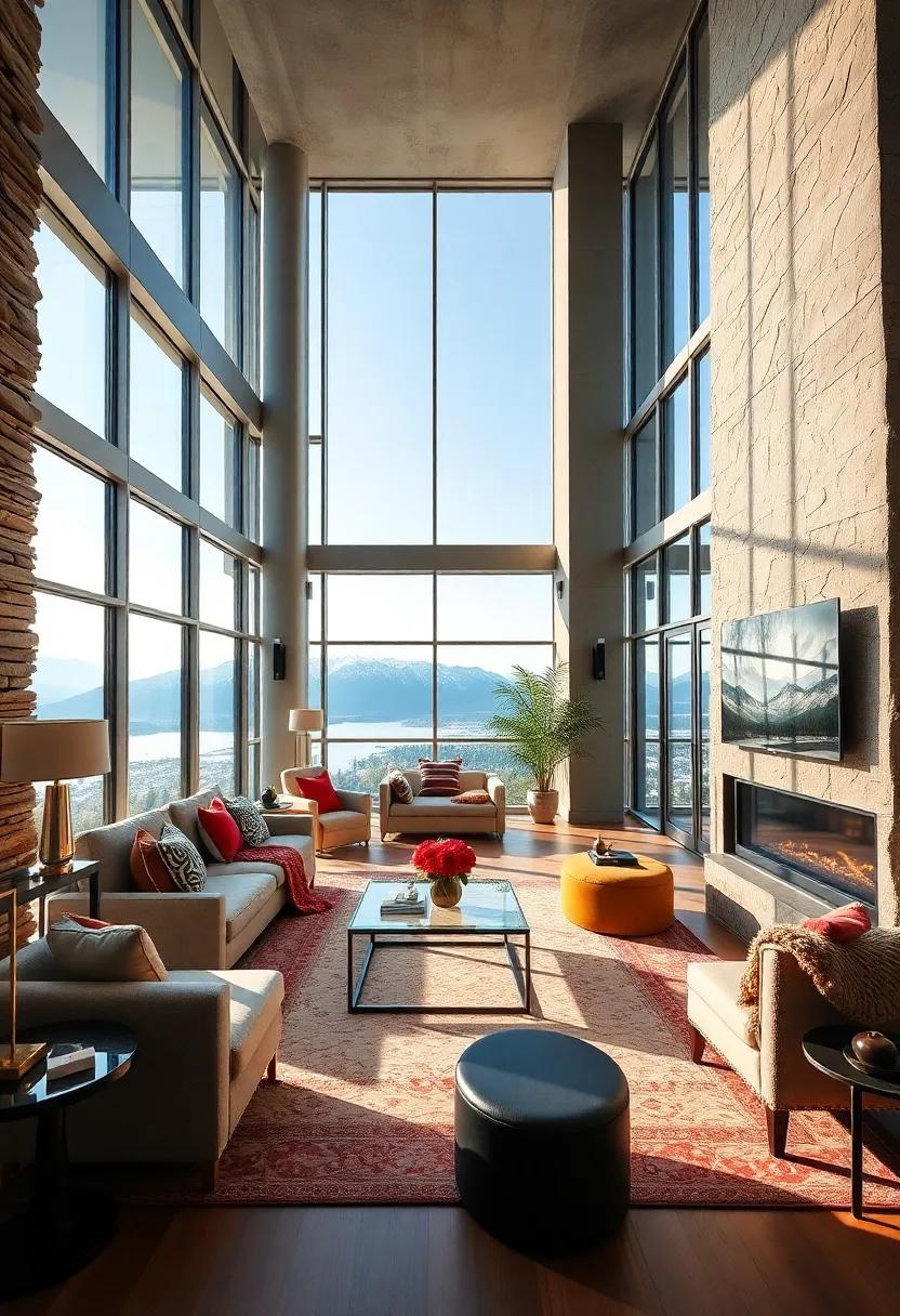 The Horizon⁢ Penthouse in Vancouver: Set against ‍the ​backdrop ⁢of majestic mountains, this stunning penthouse features large windows that ⁤create a⁢ seamless connection with nature while embracing ​modern lifestyle comforts