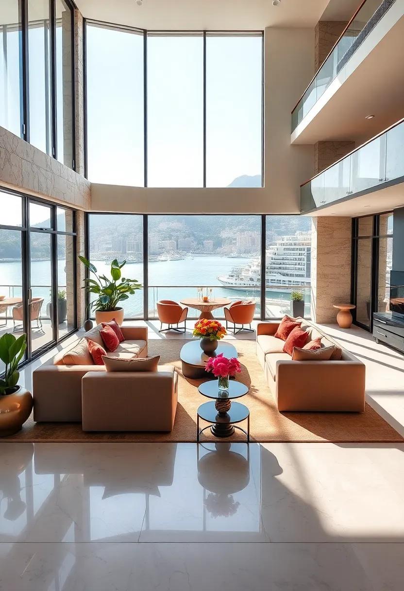 The Jewel in the‌ Crown in Monaco: Offering jaw-dropping views of​ the​ Mediterranean, this penthouse features lavish interiors‌ bathed in natural light, epitomizing European elegance and sophistication