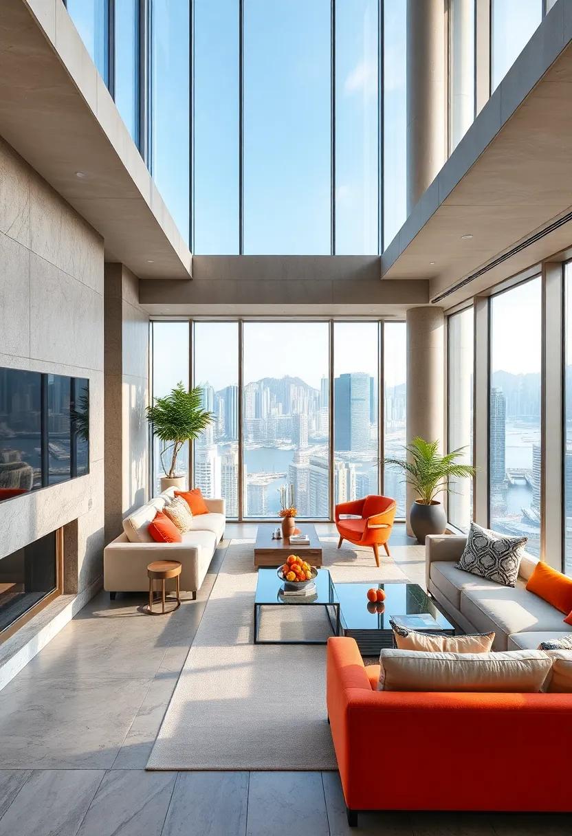 The Modern Marvel in Hong⁣ Kong: with floor-to-ceiling windows overlooking Victoria Harbour, this penthouse offers a ​luxurious retreat from the bustling city ‌below, blending sophistication with ⁢breathtaking ⁢views