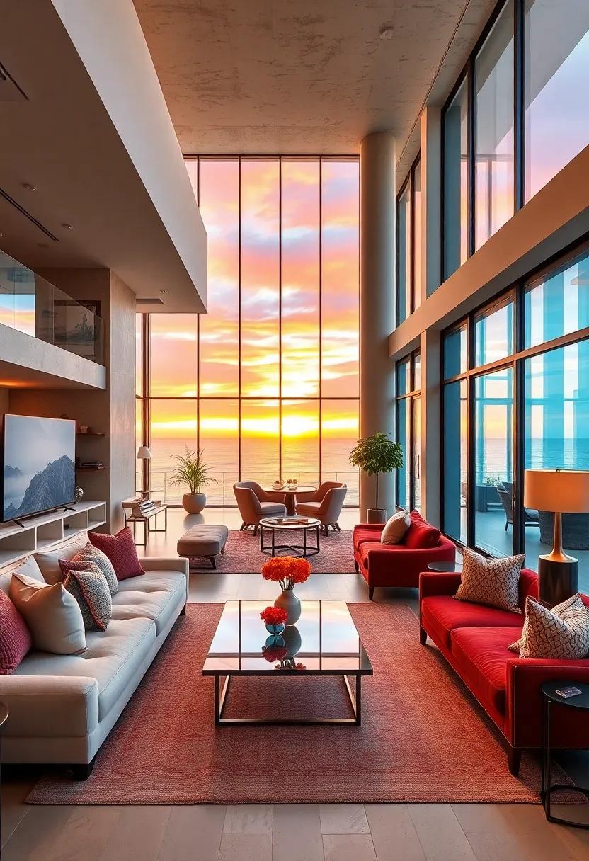 The Ocean Gate Penthouse in Los angeles: With an open concept ⁢design​ and walls of glass⁢ that perfectly ⁤capture the Pacific sunset, this penthouse epitomizes coastal glamour and effortless living