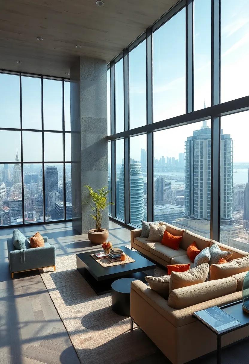 The Sky​ Loft in Manhattan:‌ A breathtaking 3,500 square feet penthouse featuring panoramic‍ views of the skyline through its⁤ magnificent floor-to-ceiling⁤ windows,⁢ blending sophisticated design with urban elegance