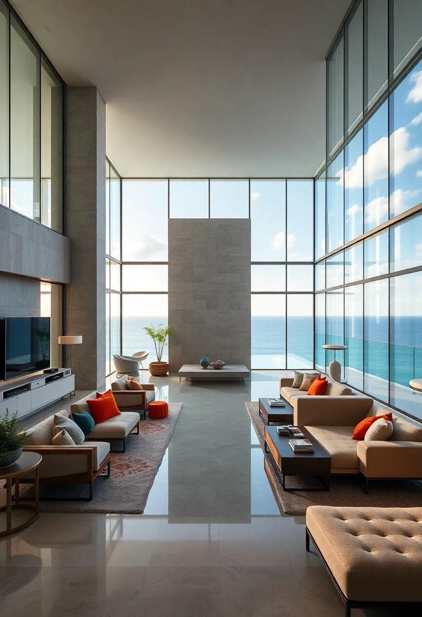 The⁣ Zenith Residence in‍ Miami: This stunning penthouse boasts an infinity pool on its terrace, with expansive glass walls that invite the beach's natural light and stunning ocean ​vistas into every corner