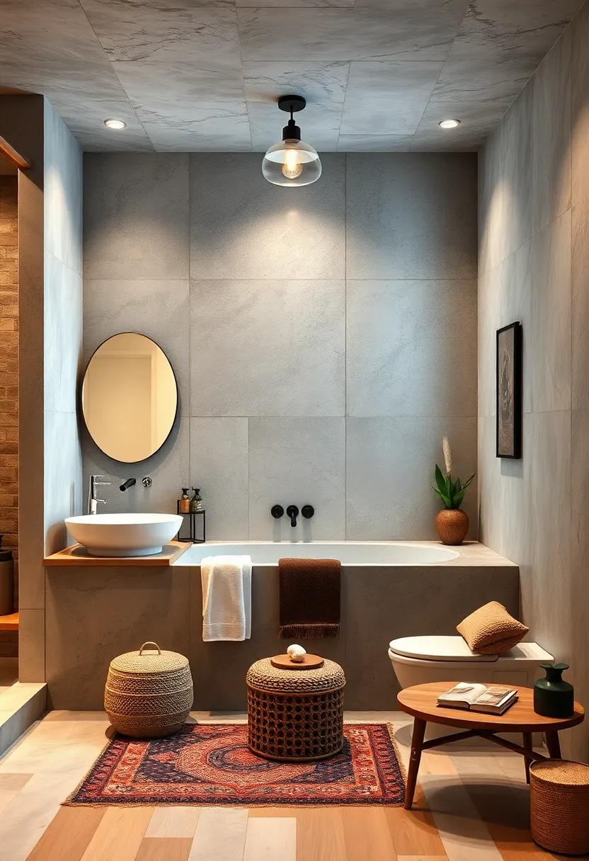 Industrial⁣ Vibes: Blend​ modern materials like ⁢concrete ⁤with industrial-style lighting for an ​edgy,urban feel
