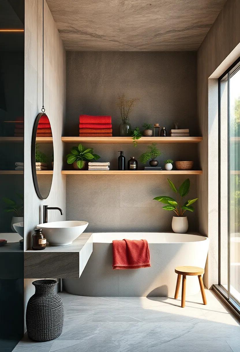 Open⁤ Shelving: Opt for open shelving instead of closed cabinets to display colorful towels, plants, or decorative‌ items