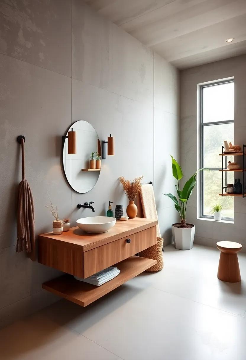 Reclaimed Wood Accents: Use reclaimed wood elements for vanities or shelving to add warmth‌ and an organic touch