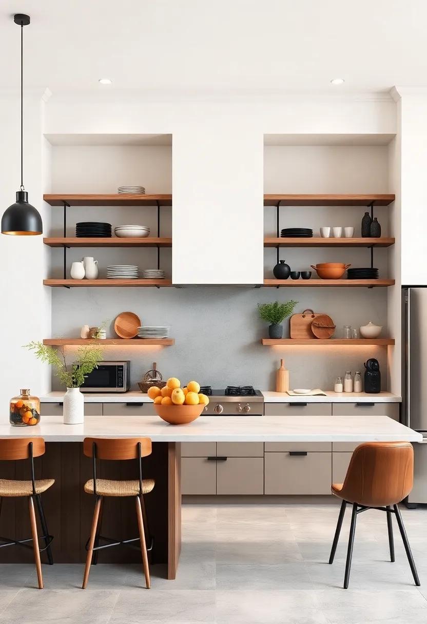 Open Shelving Delight: Showcase your dishware and décor⁢ on open shelves for a homely yet trendy approach that adds ​personality⁢ to your​ kitchen