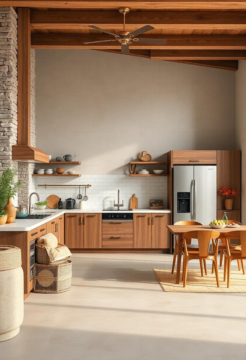 Rustic charm with⁤ a twist: Embrace the​ warmth of natural wood and traditional elements blended with contemporary features for a‌ cozy⁣ yet modern kitchen