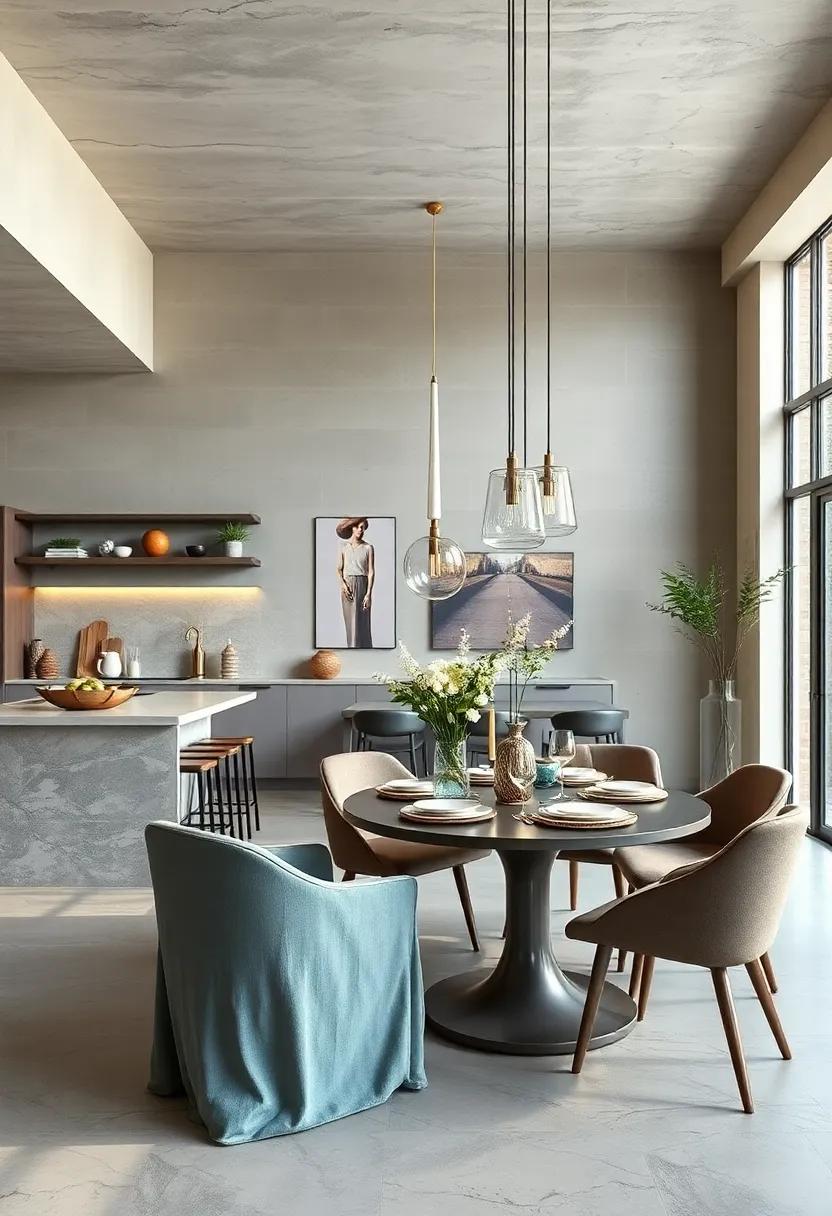 Color coordination: Choose a cohesive color palette that ties your kitchen and dining areas together, creating a harmonious look