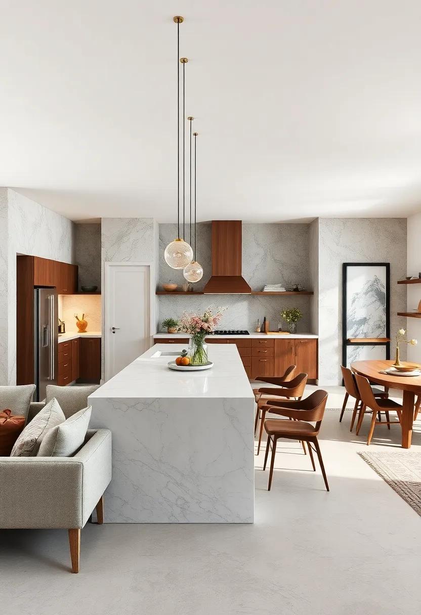 Multi-Functional Islands: Use a large kitchen island as a cooking station, dining table, and social hub, enhancing both functionality and aesthetics