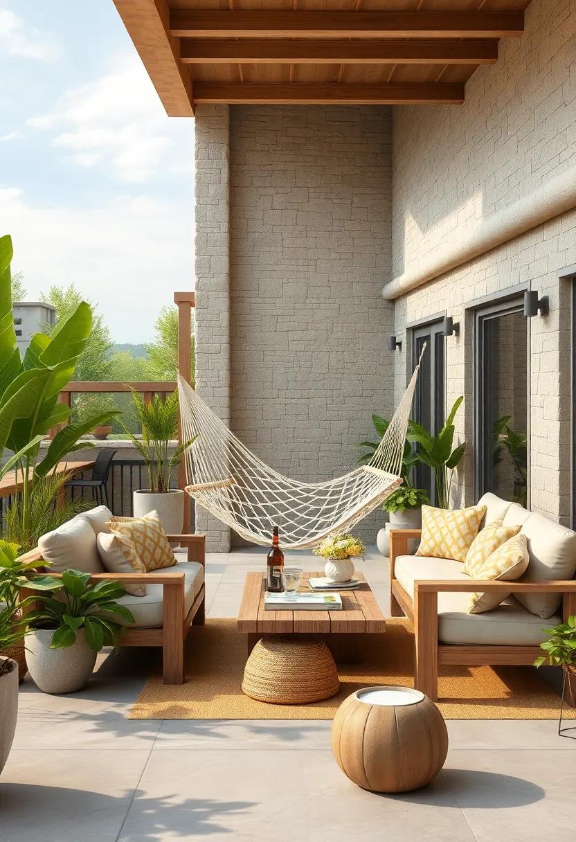 Inspired by Nature: ‍Discover a ⁢furniture set⁣ made from reclaimed wood featuring‍ a cozy hammock, encouraging a connection with the⁣ great outdoors​ and sustainable living