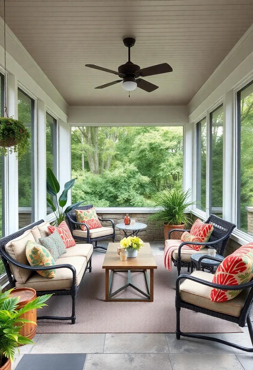 Retro Revival: Pop ‍art-inspired cushions bring a ⁣fun, nostalgic vibe to your porch, making it an ideal spot for weekend‌ brunch with⁤ friends