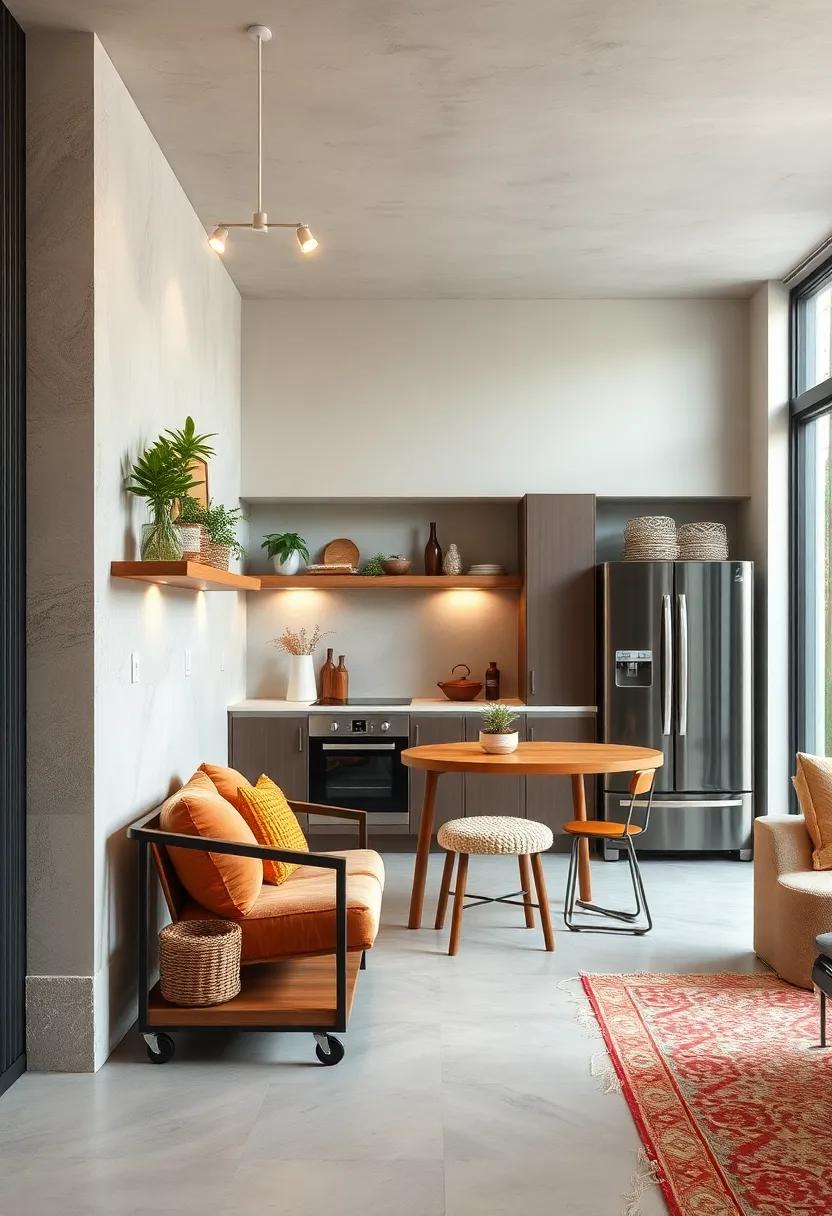 Modular Furniture ‌Magic: Use portable carts⁤ and ⁤fold-out tables that can be easily ‍tucked away when not ​in use