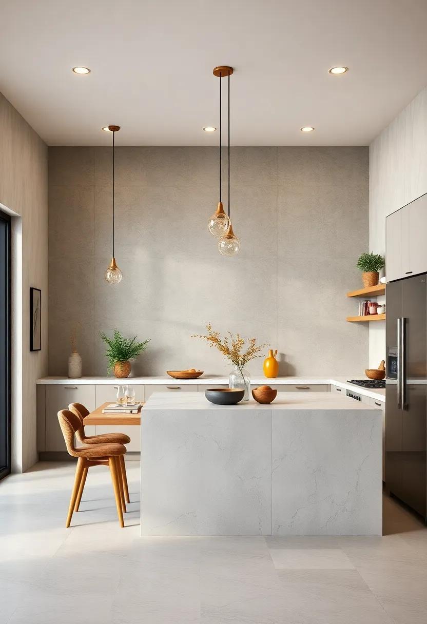 Multi-Functional Islands: Incorporate a kitchen island that doubles as a dining area or additional prep space, blending function and style
