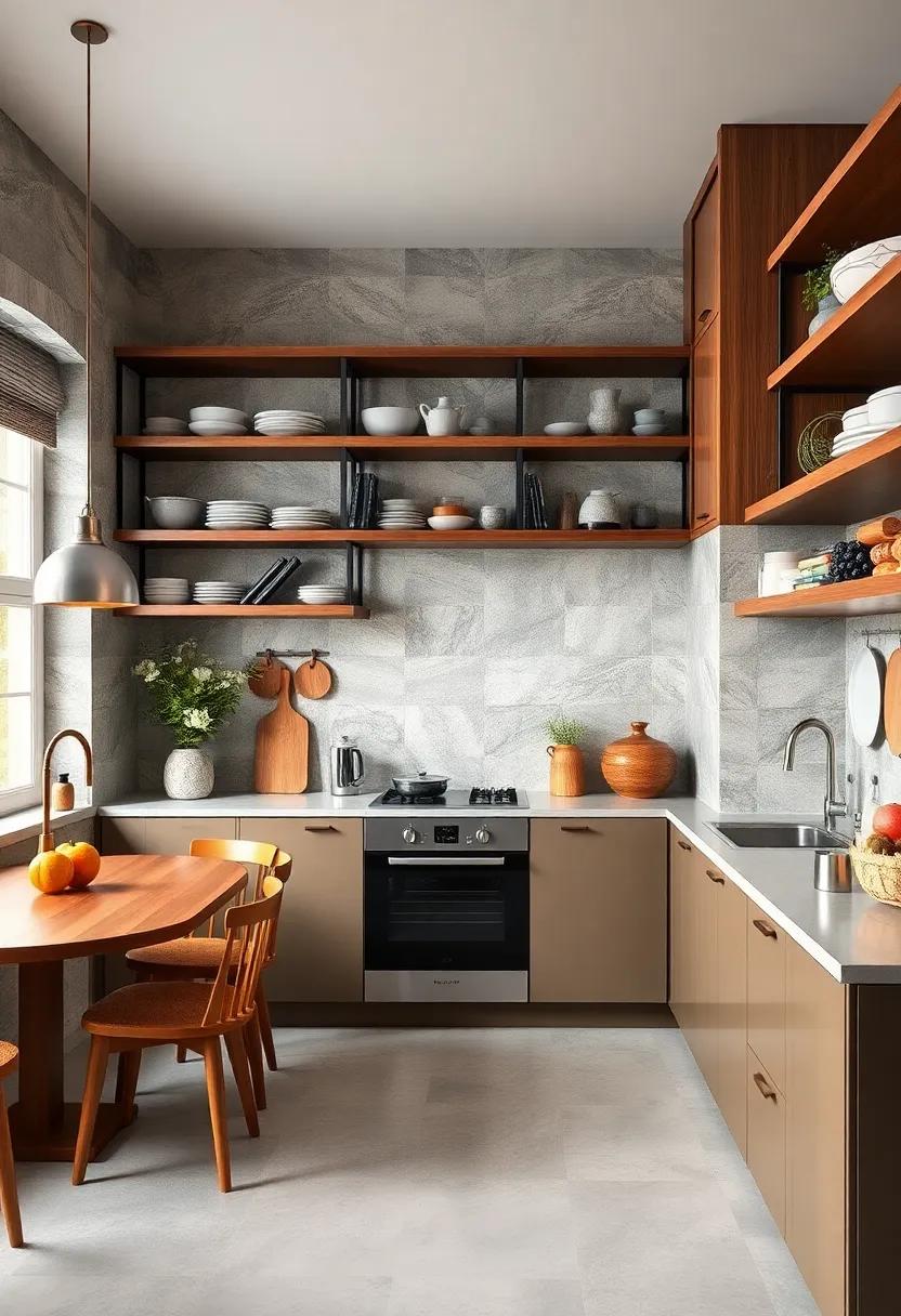 Open Shelving Delight: Swap ⁣upper cabinets for open shelves to showcase your‍ favorite dishware and create an airy feel