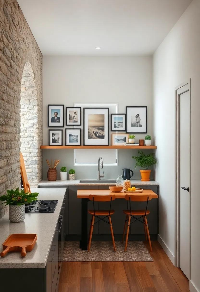 Create a Gallery Wall: Turn the wall surrounding your ‍window⁣ into a ⁣gallery with framed⁤ photographs or prints to​ infuse​ character ⁢into⁣ the kitchen
