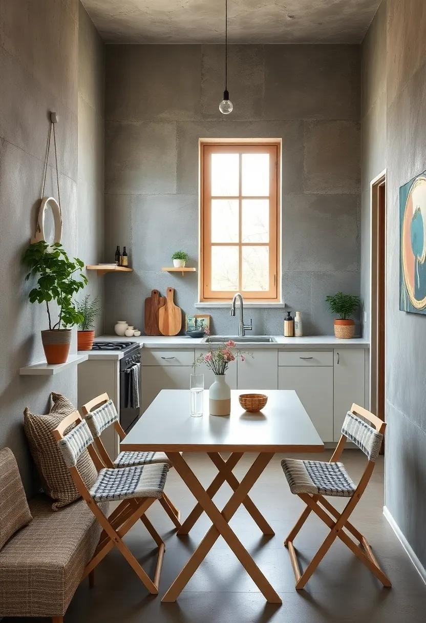 Use Folding Furniture: Folding ⁤tables or chairs can be great space⁤ savers while also⁤ providing dining options when you need⁣ them