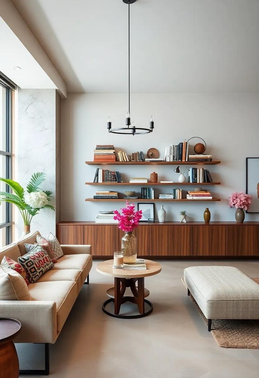 Layer Heights: Use varied shelf heights to create visual⁢ interest, stacking ‍books ⁤and placing decorative items at different levels