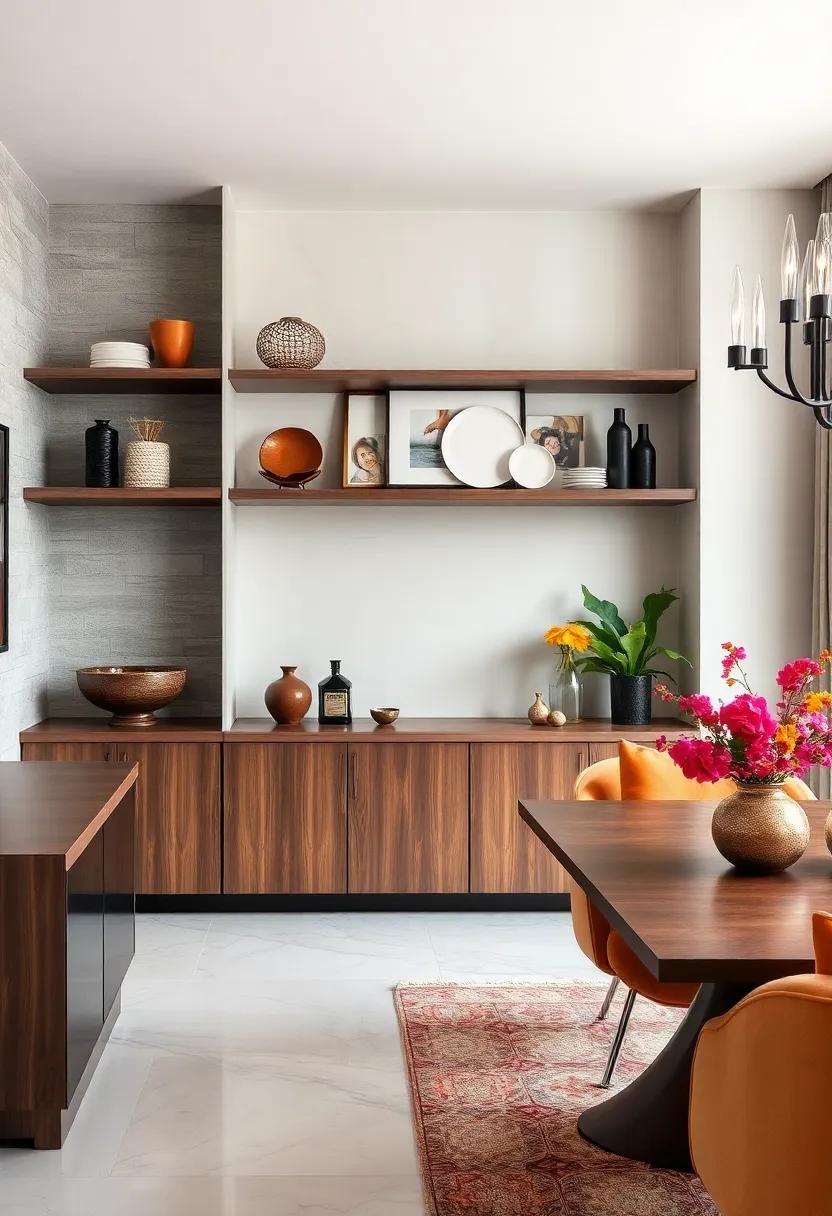 Utilize ​the Wall Space: If your shelves allow, hang artwork or decorative plates above to expand your stylistic reach